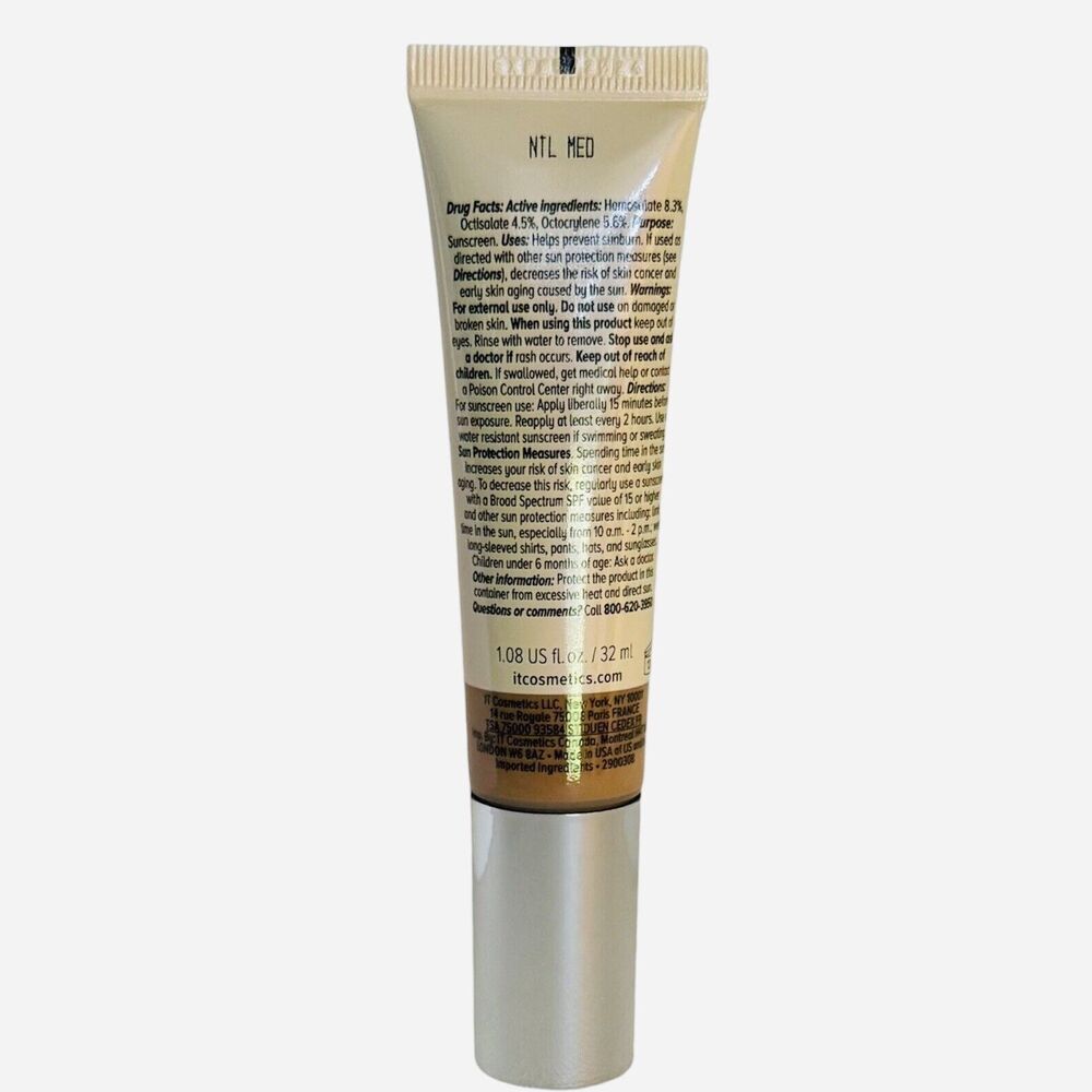 It Cosmetics CC+ Nude Glow Medium Coverage Skin Tint SPF40 NEUTRAL MEDIUM 1.08oz - Picture 4 of 9